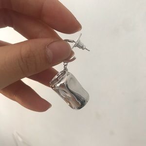 Soda can earrings😂🖤🖤😎